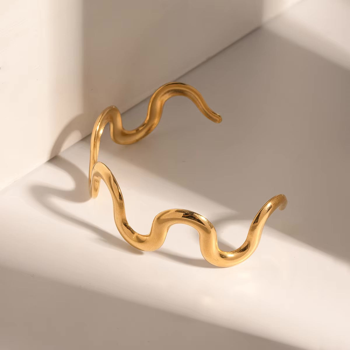 Twisted Gold Bangle by Senna