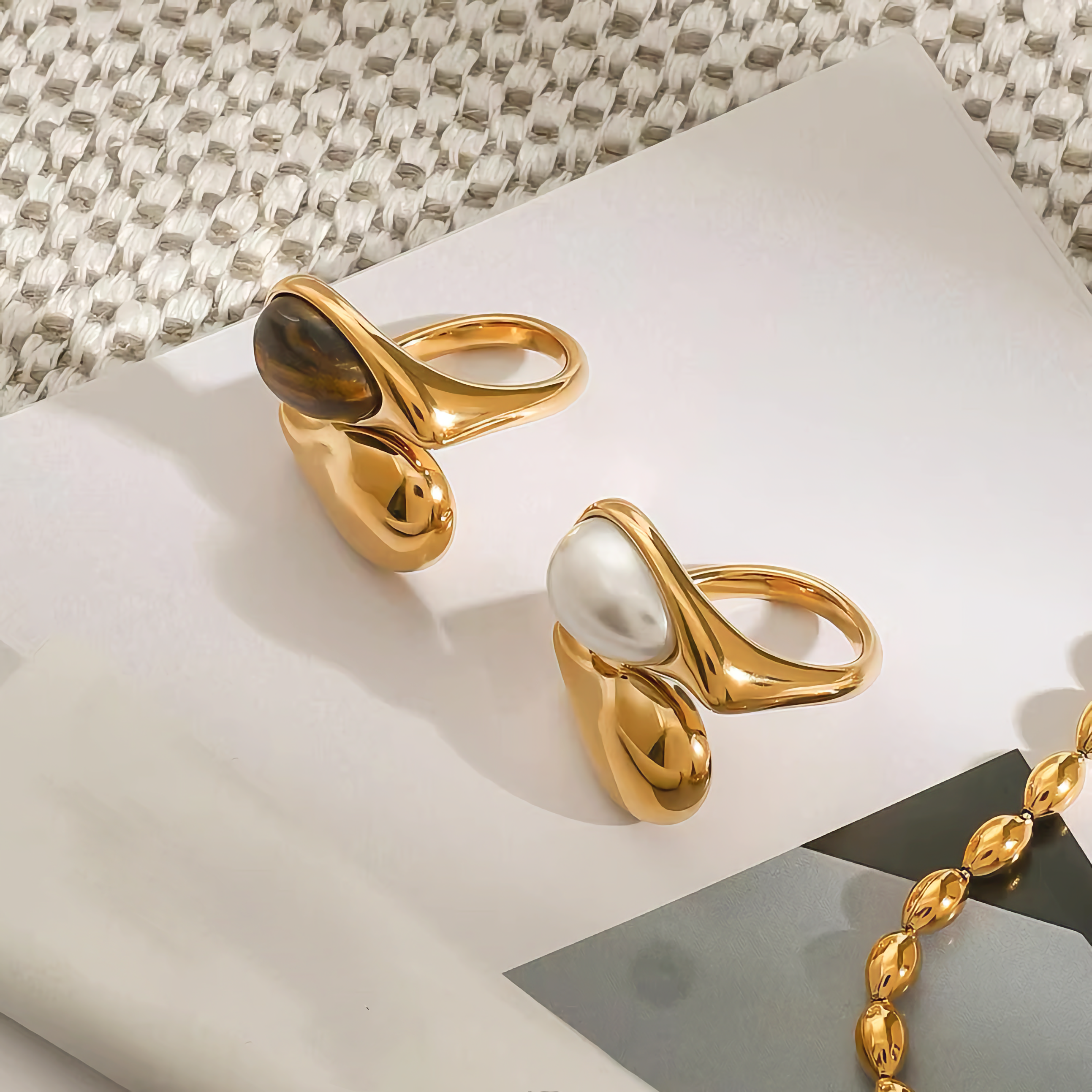 Amber Pearl Mara Ring