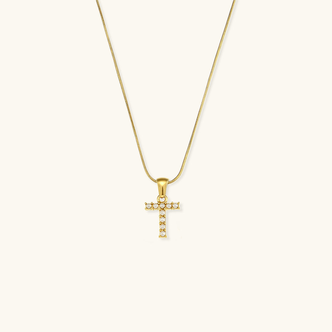 Initial Letter Pearl Necklace by Augustine