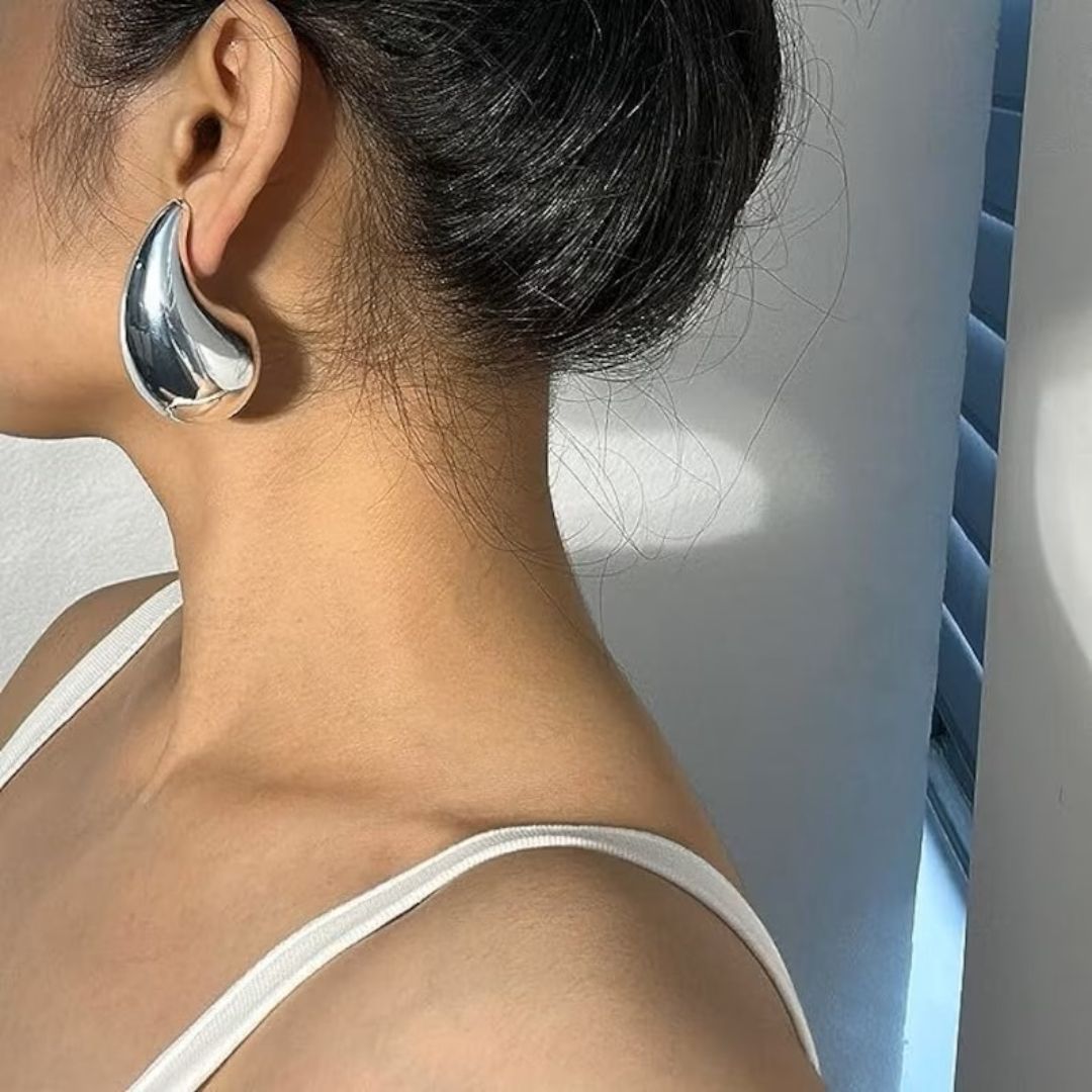 Sandra Tear-Drop Shaped Gold Earrings