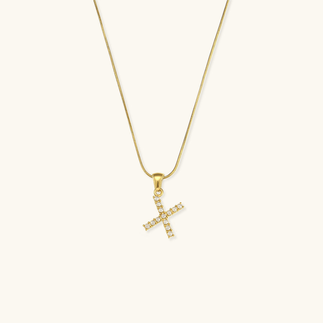 Initial Letter Pearl Necklace by Augustine