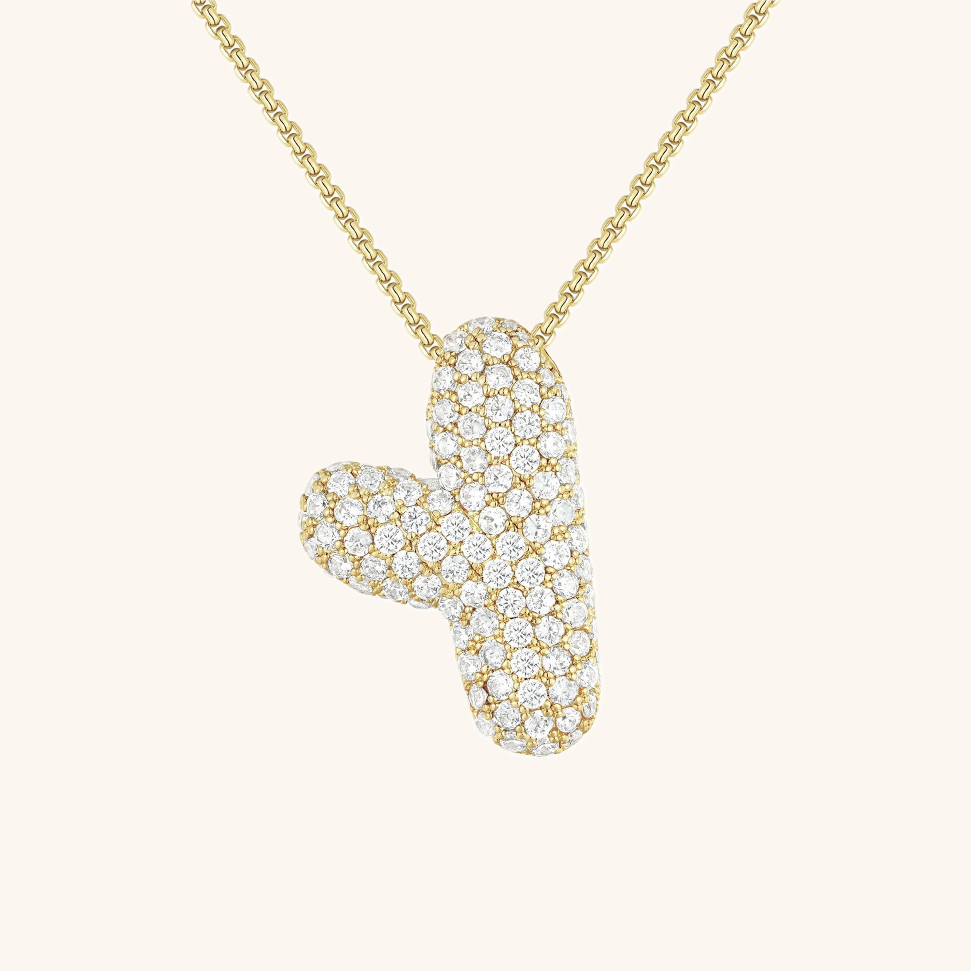 Boble Initial Diamond Necklace
