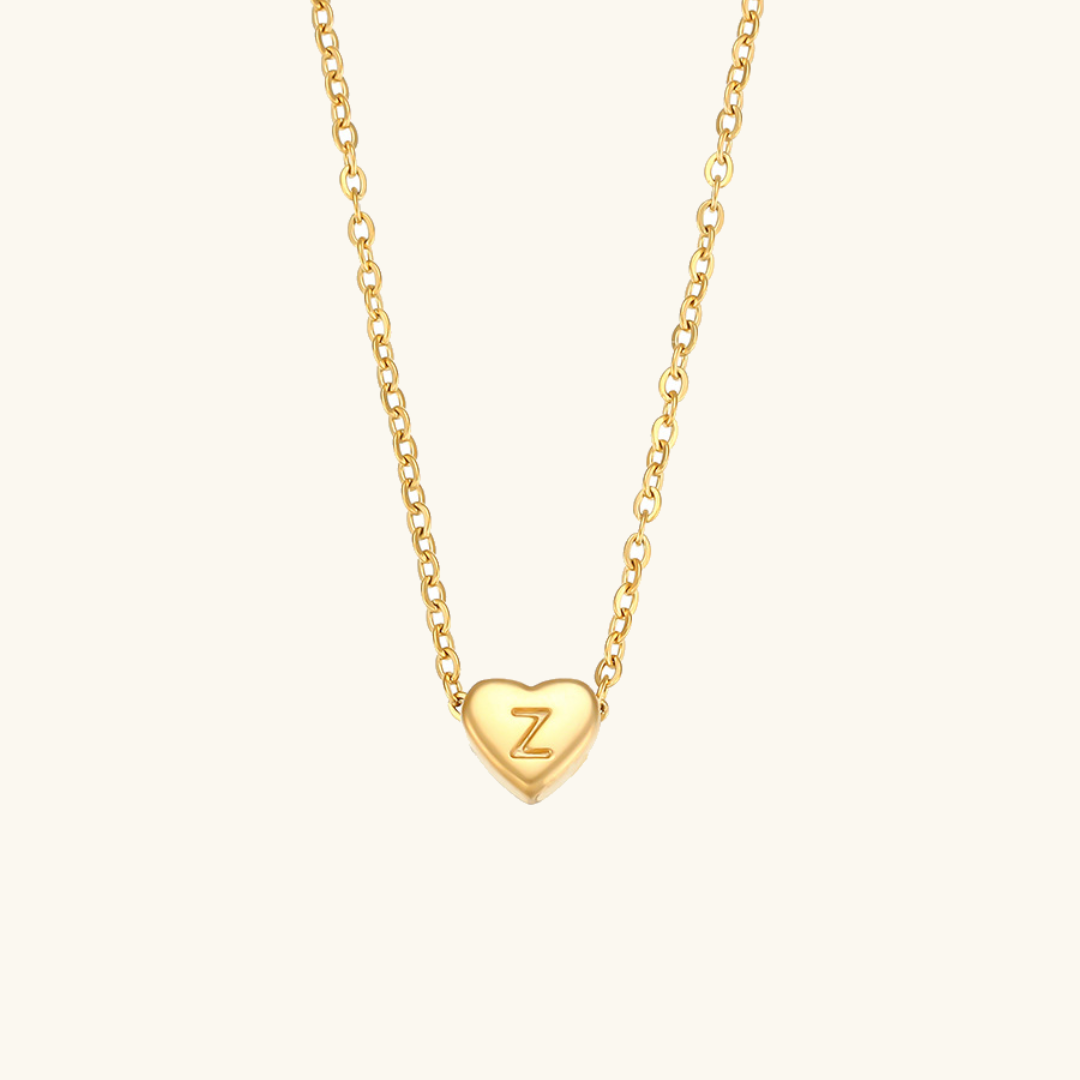 Initial Heart Gold Necklace