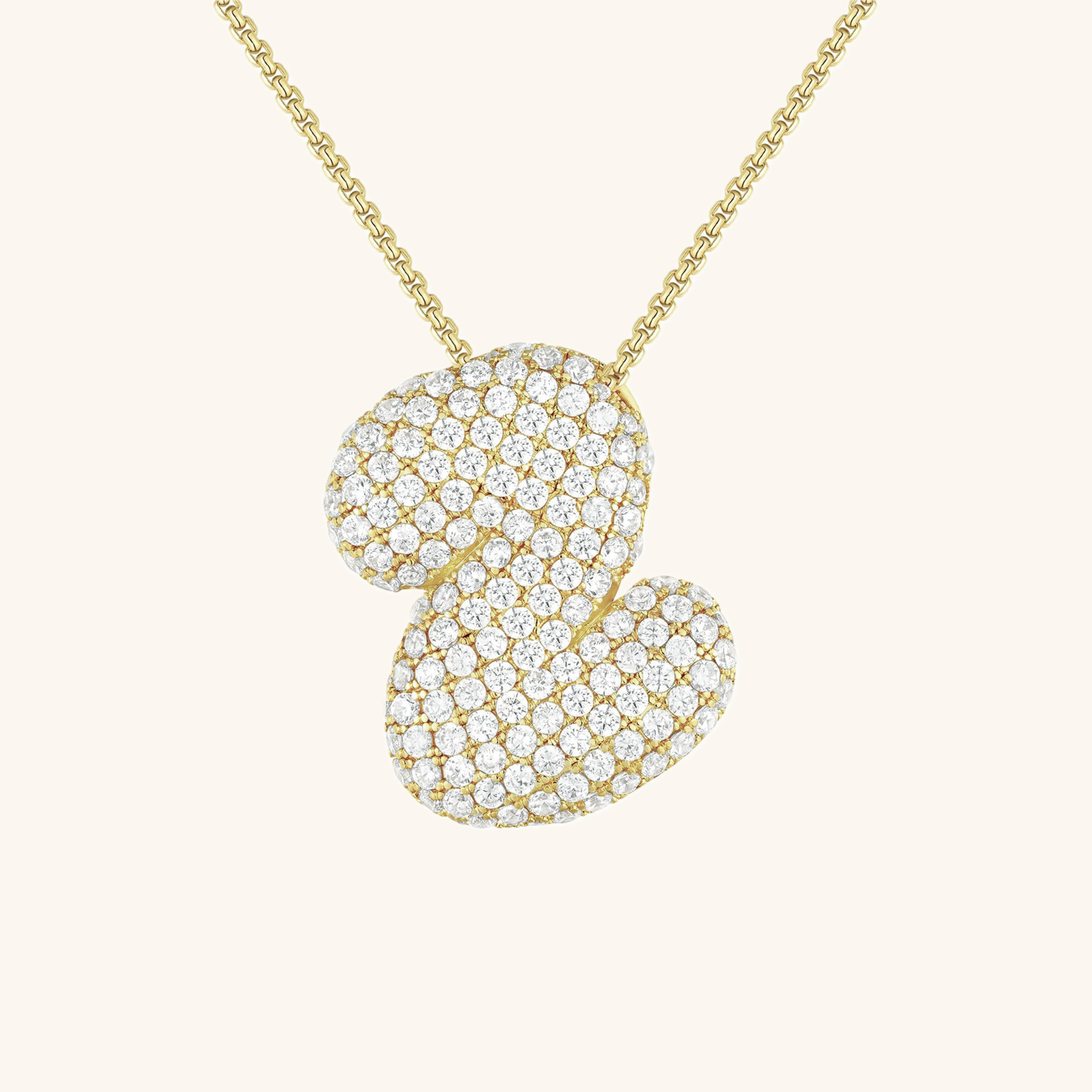 Boble Initial Diamond Necklace