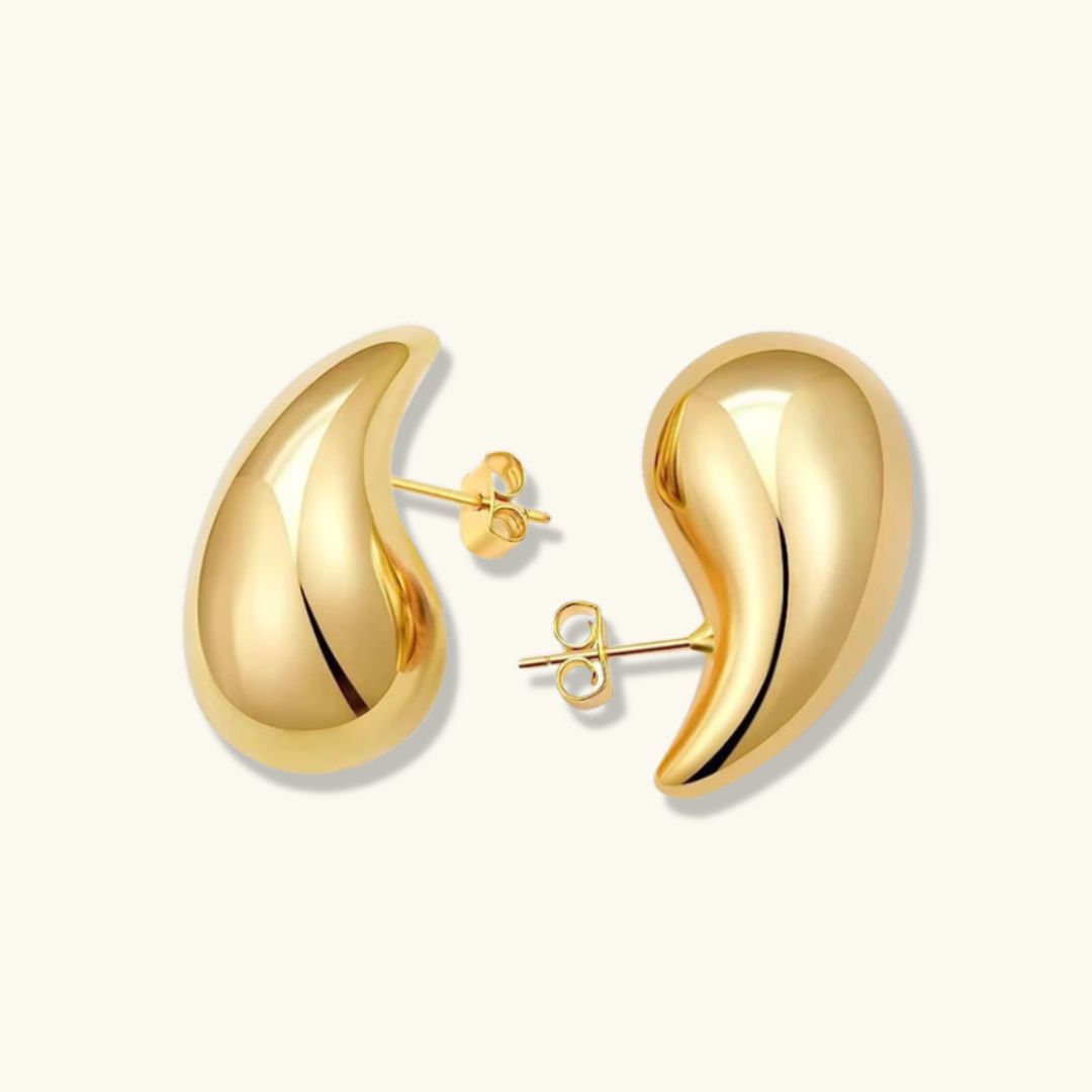 Sandra Tear-Drop Shaped Gold Earrings