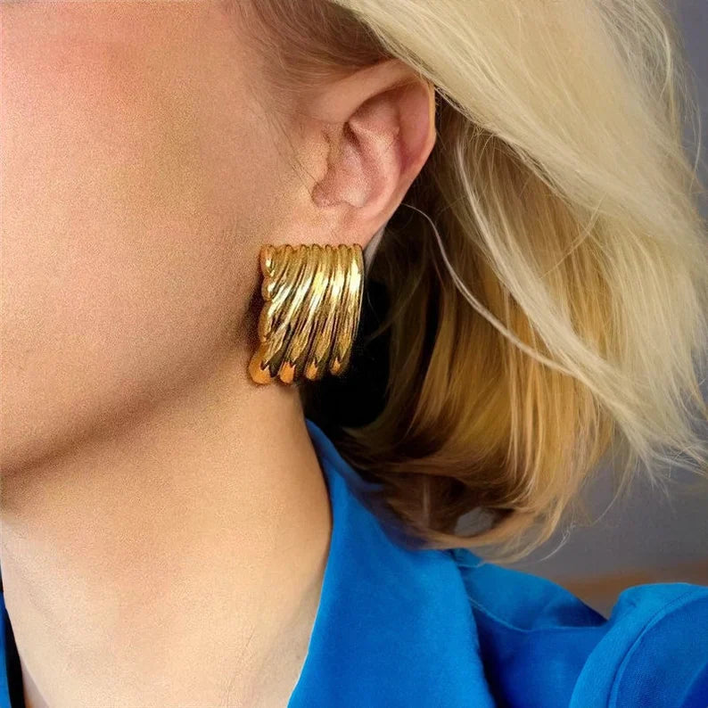 Alisa Gold Hoop Earrings