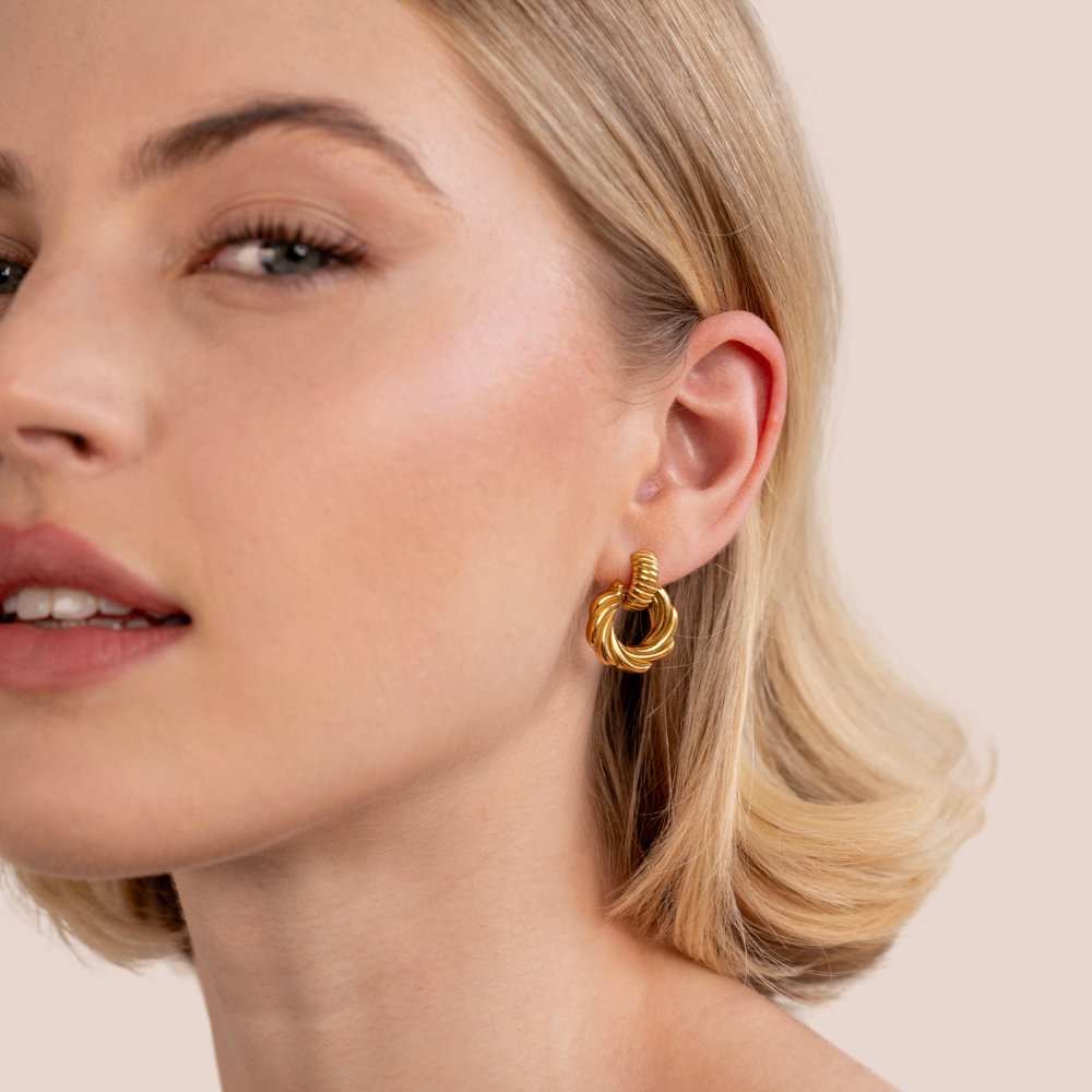 Leah 18K Twisted Earrings