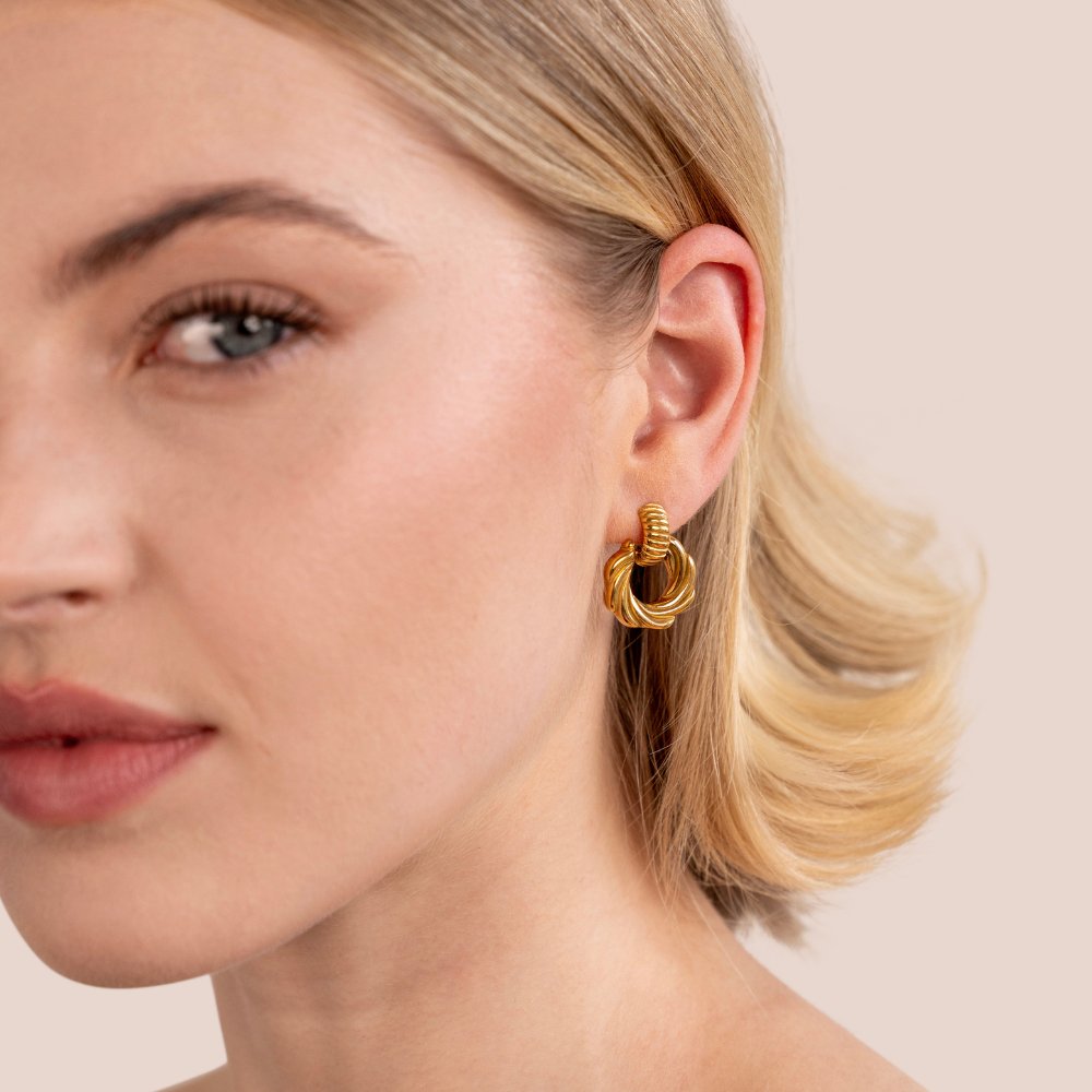 Leah 18K Twisted Earrings