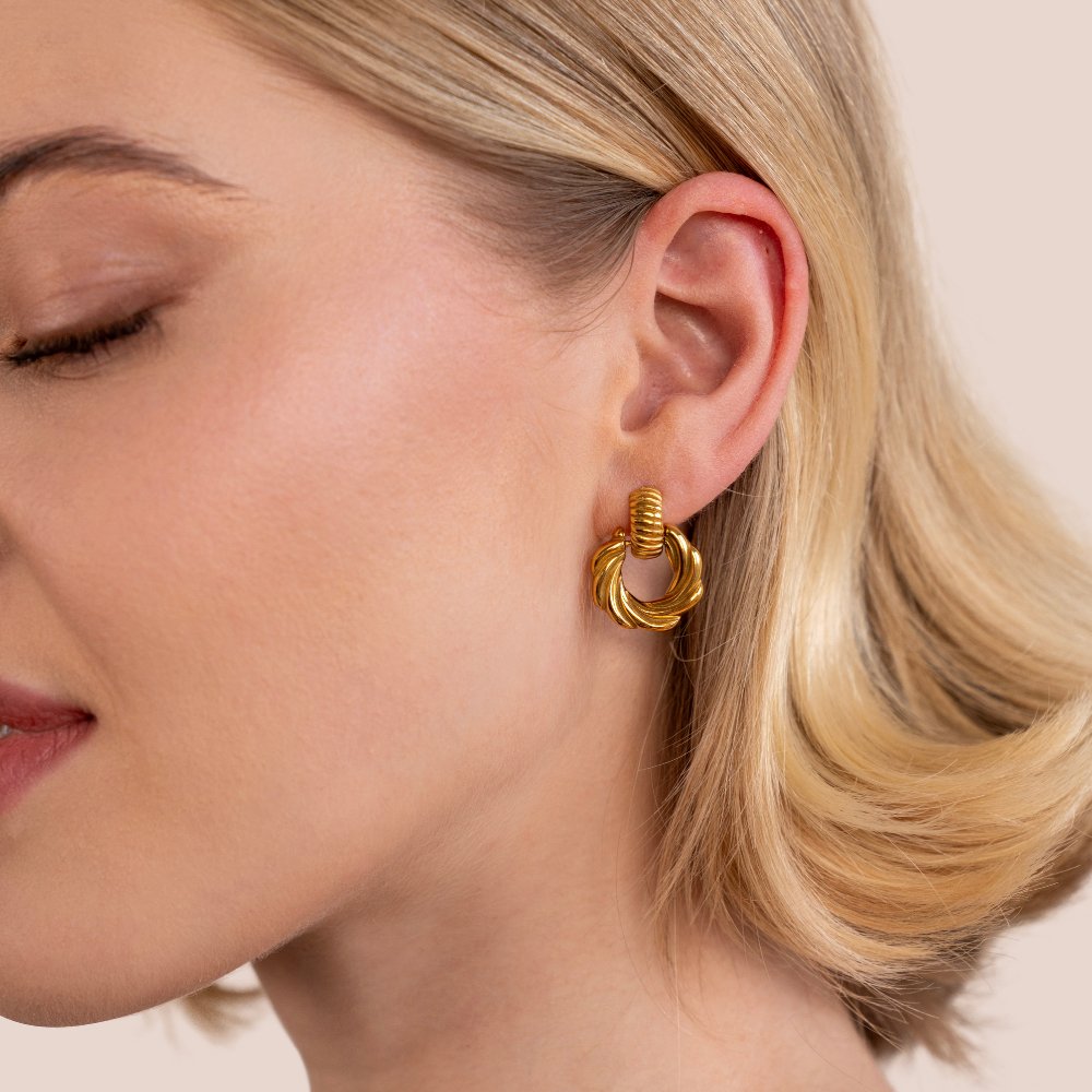 Leah 18K Twisted Earrings
