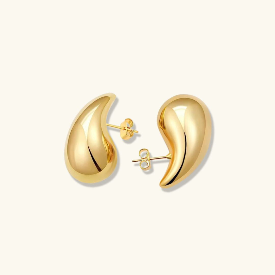 Sandra Tear-Drop Shaped Gold Earrings