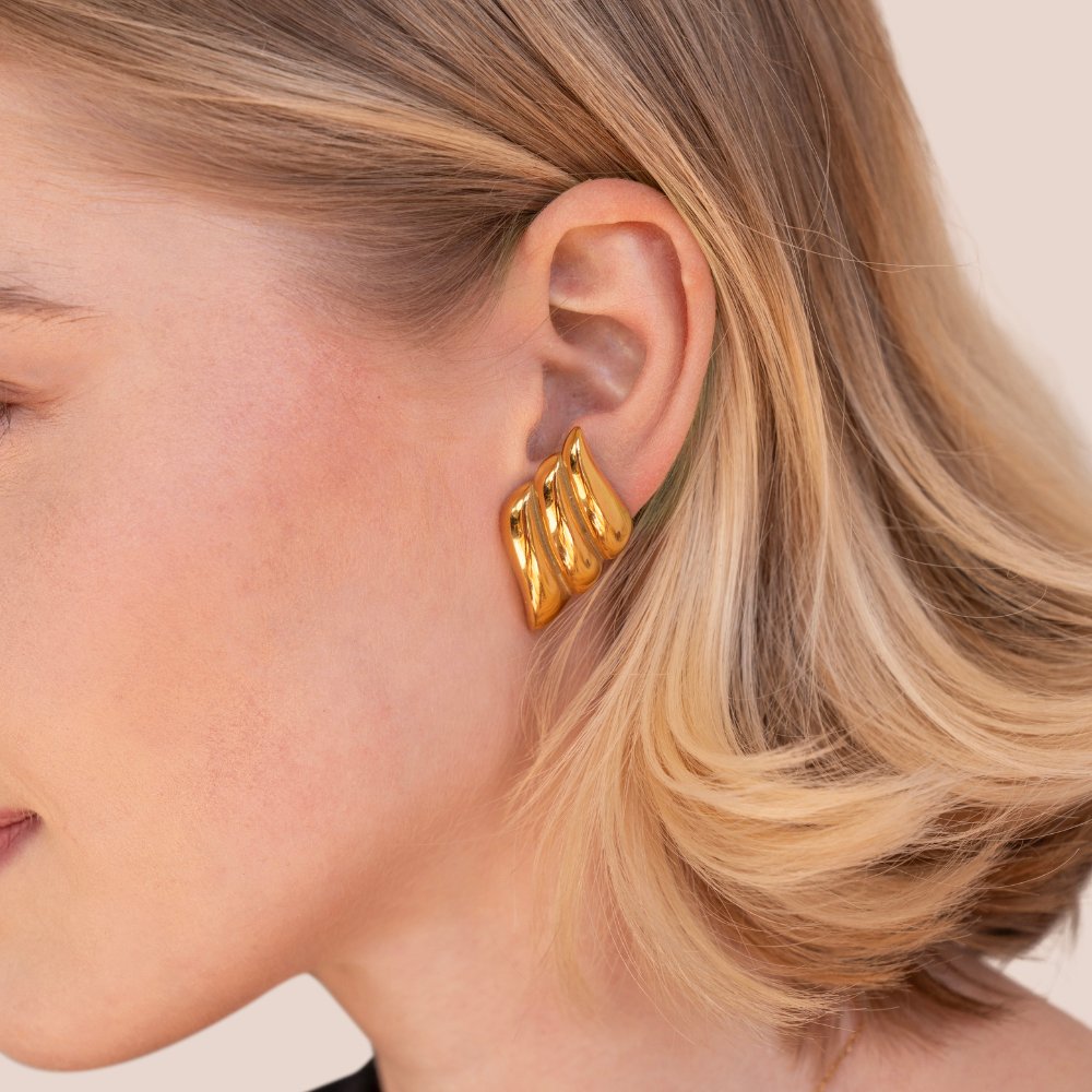 Rene Chunky Gold Hoop Earrings