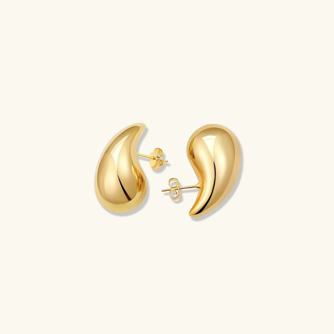 Sandra Tear-Drop Shaped Gold Earrings