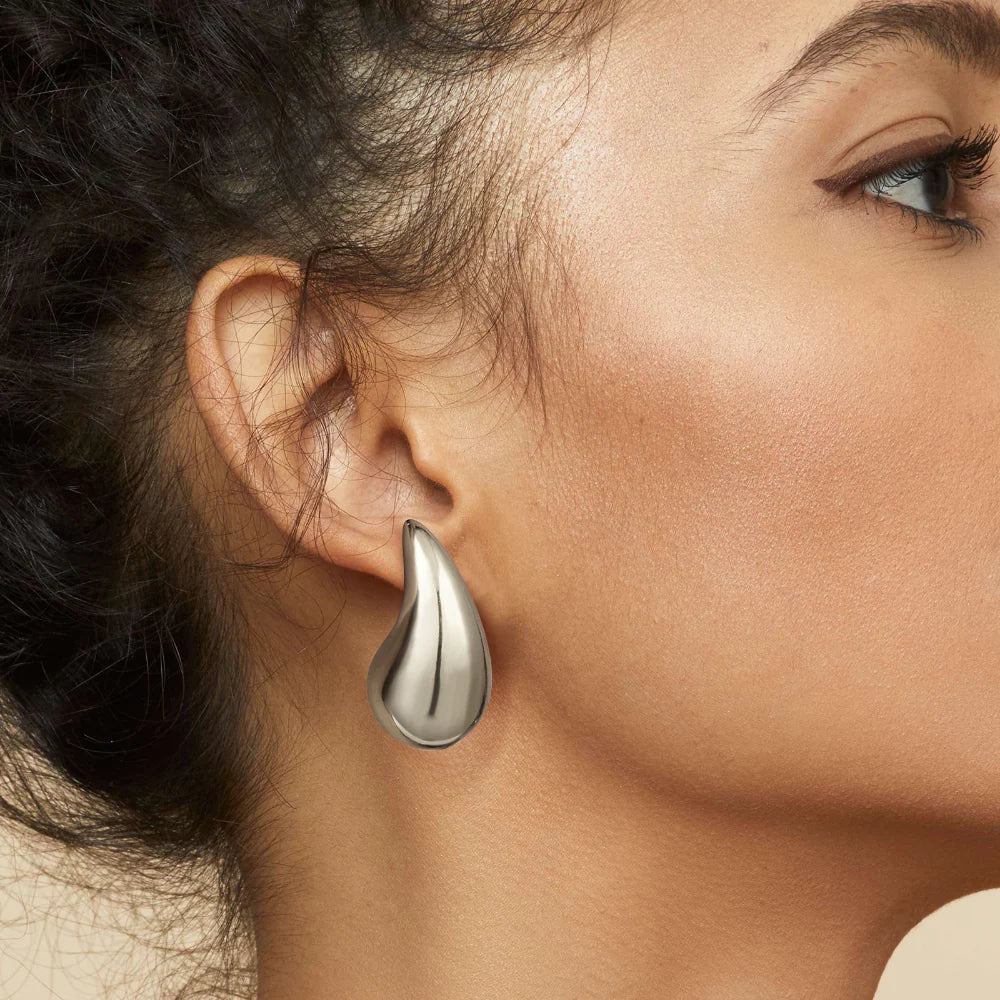 Sandra Tear-Drop Shaped Gold Earrings