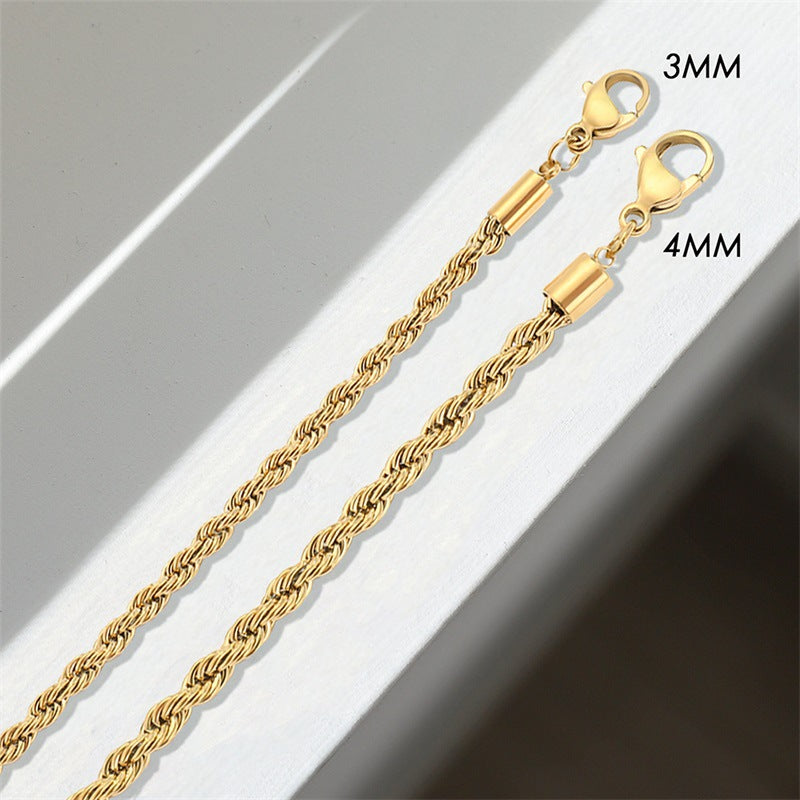 Bianca Tau Chain Gold Necklace