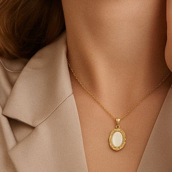 Roselle Vintage Perlemor Pendant