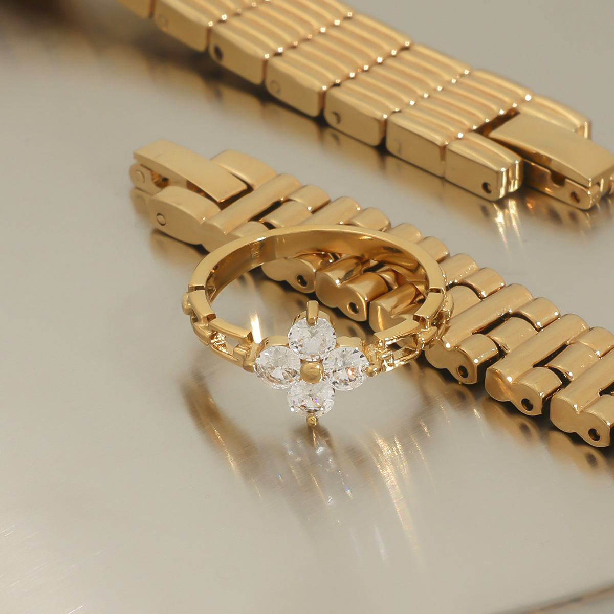 Clestine Diamond Blossom Ring