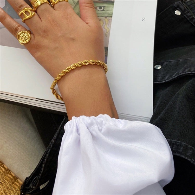 Gigi Tau Gold Necklace Bracelet