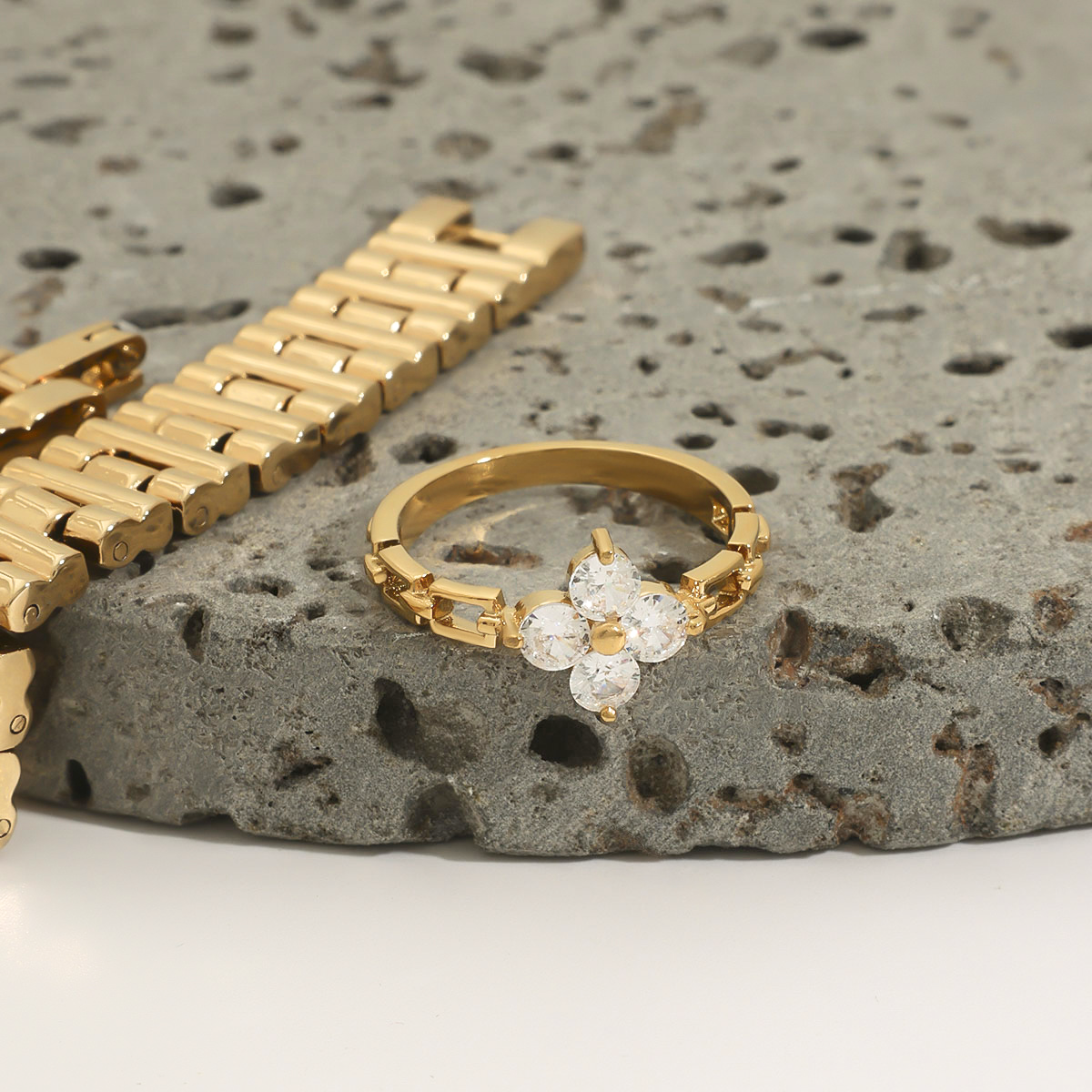 Clestine Diamond Blossom Ring