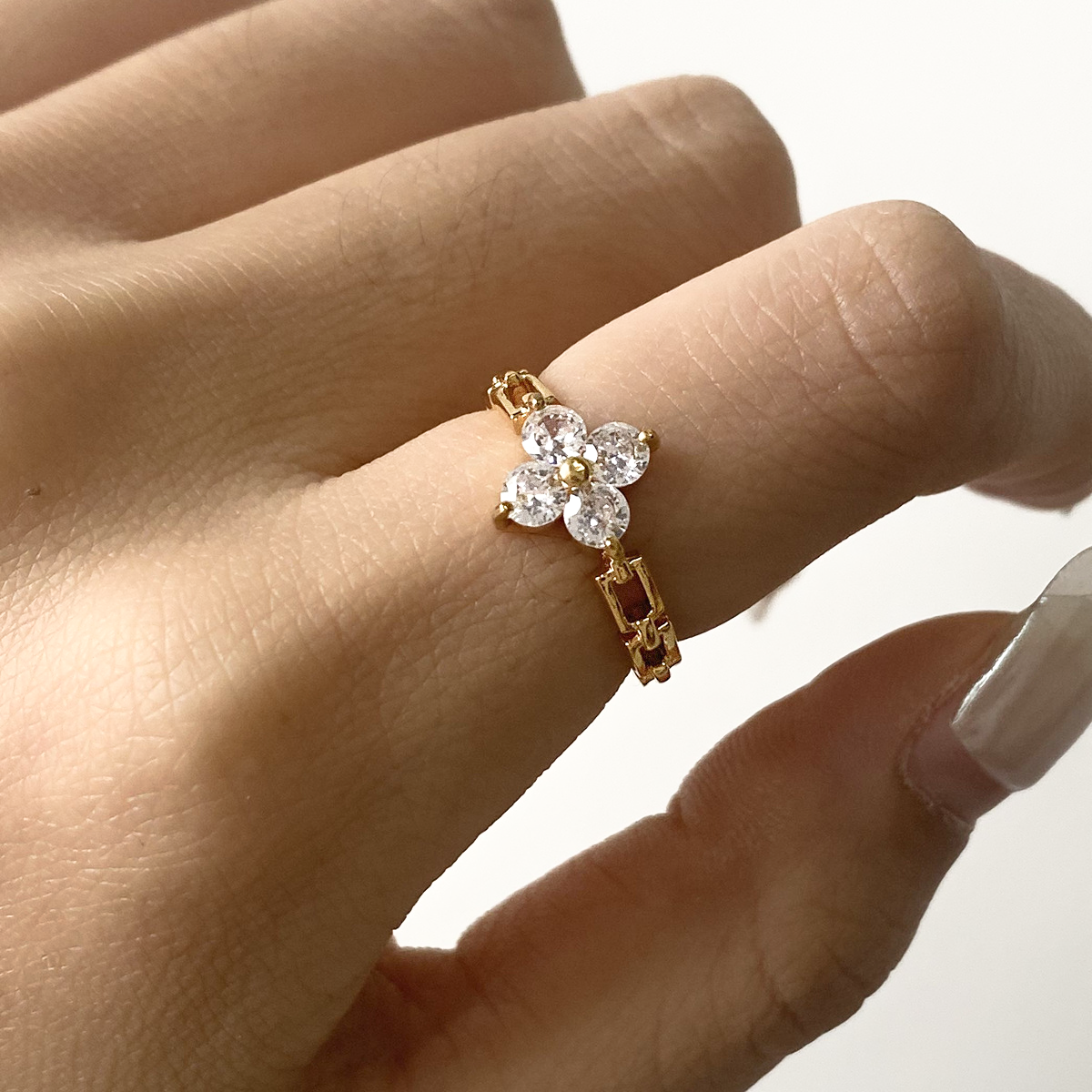 Clestine Diamond Blossom Ring