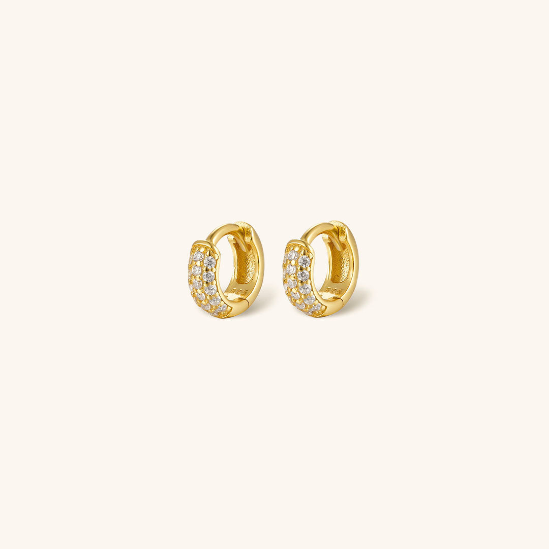 Amy Ekstra Store Paved Hoop Earrings