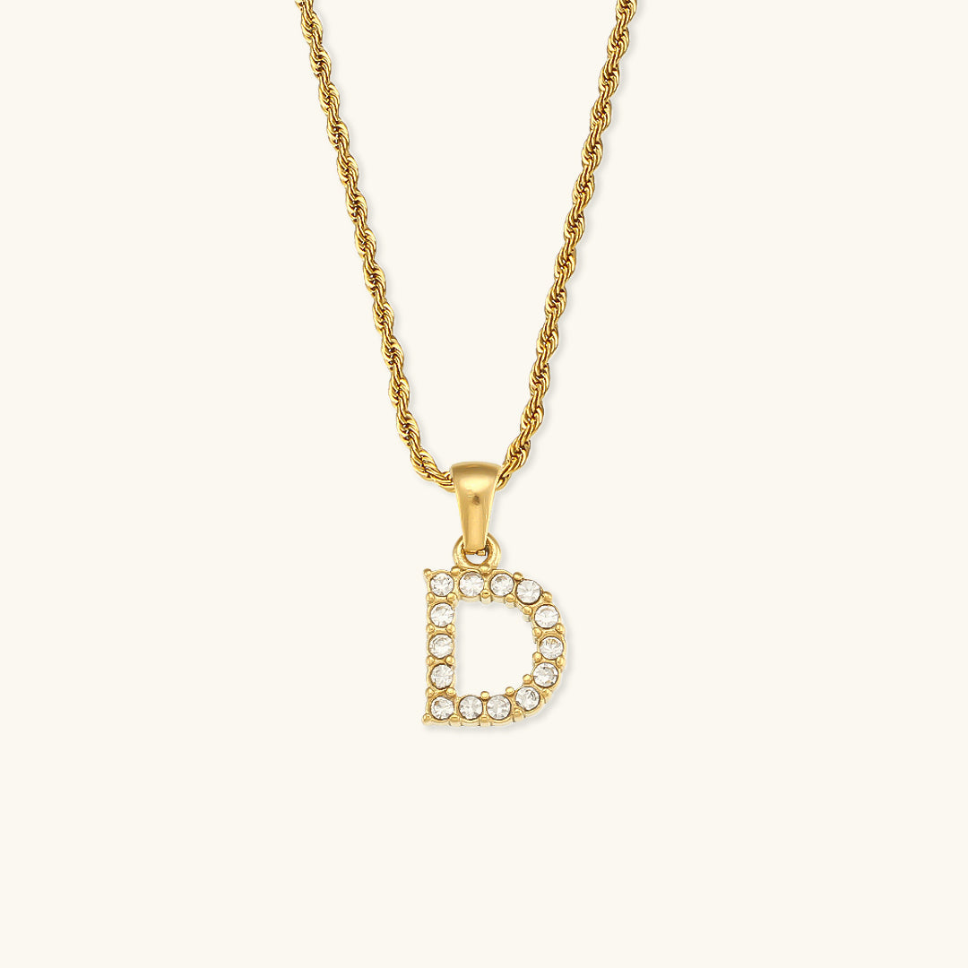 Maeve Bokstav Initial Diamant Smykke