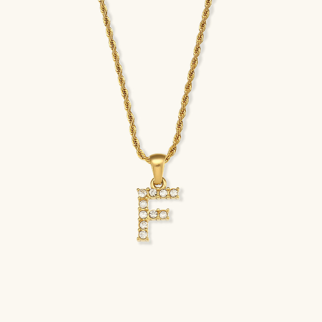 Maeve Bokstav Initial Diamant Smykke