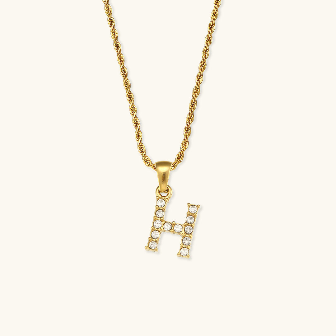 Maeve Bokstav Initial Diamant Smykke
