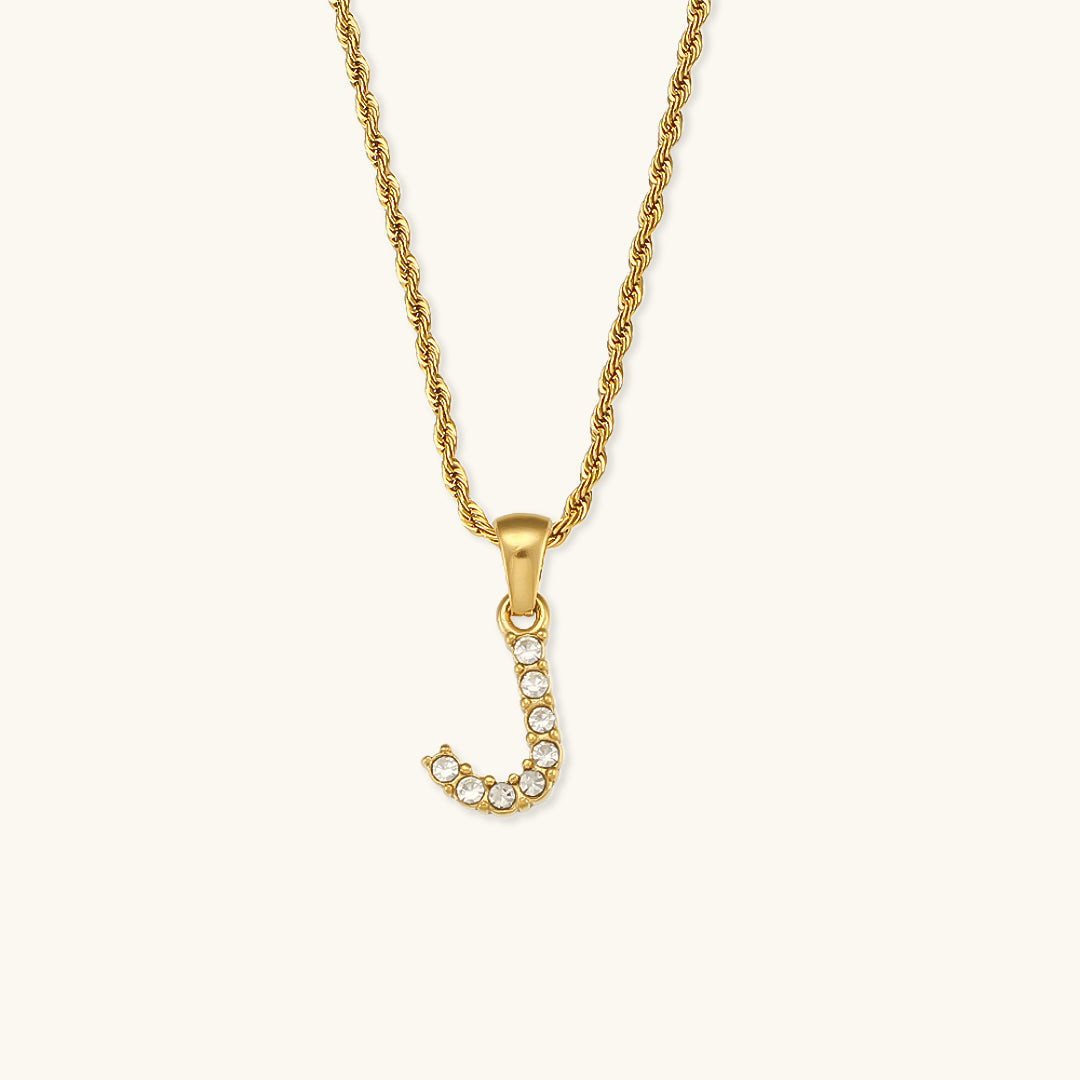 Maeve Bokstav Initial Diamant Smykke