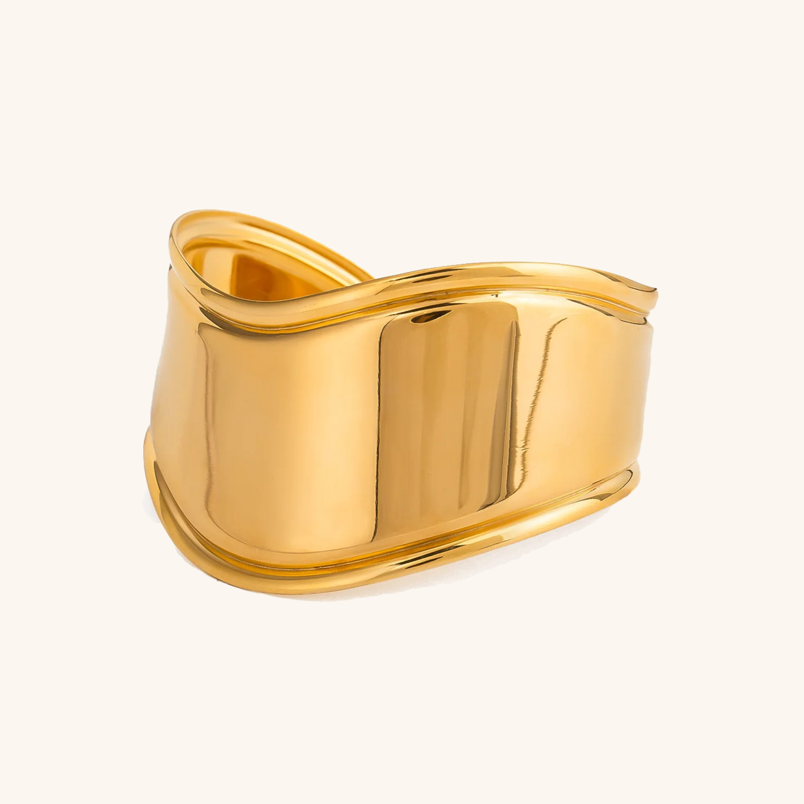 Izza Elegant Gold Cuff Bracelet