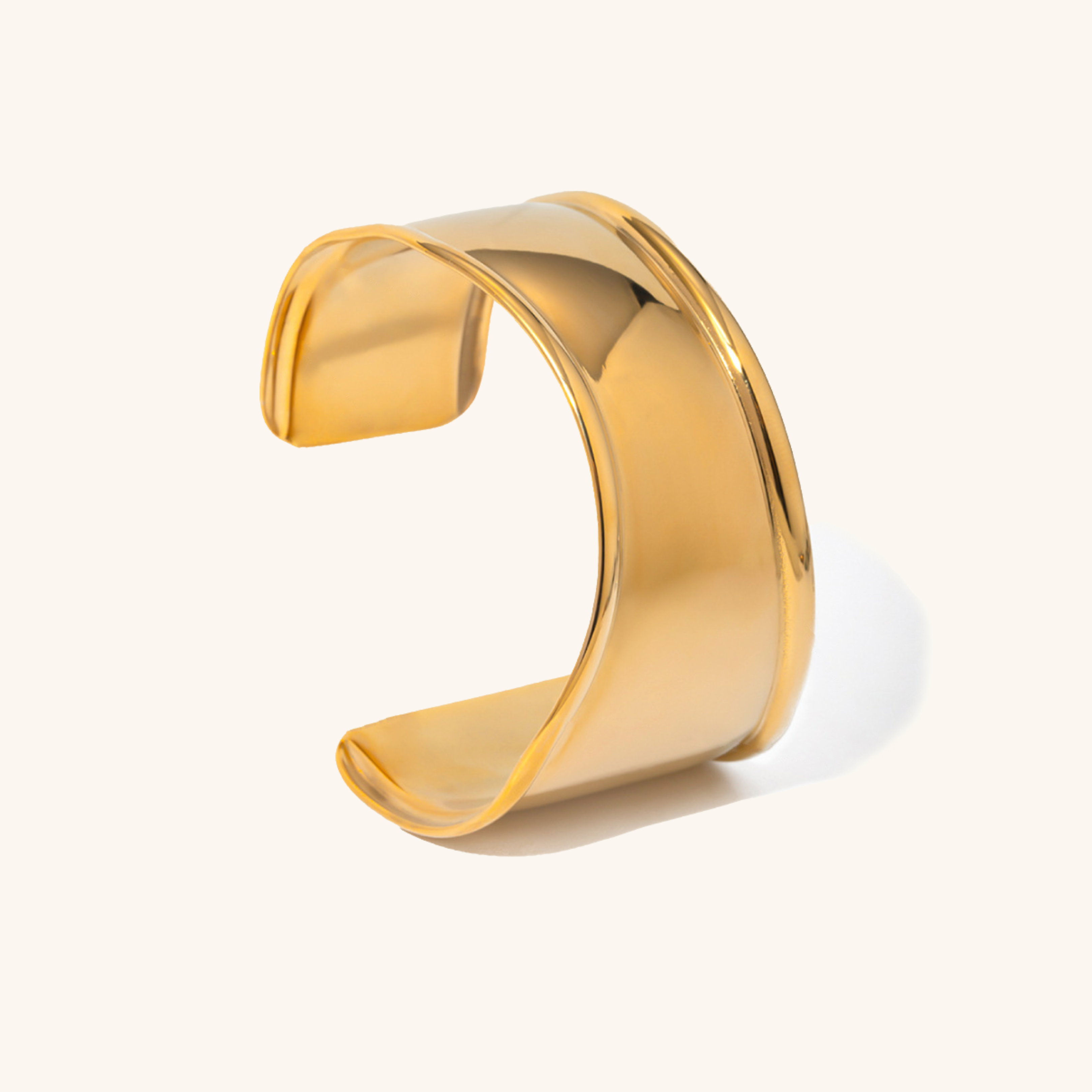 Nellie Sleek Gold Cuff Bracelet