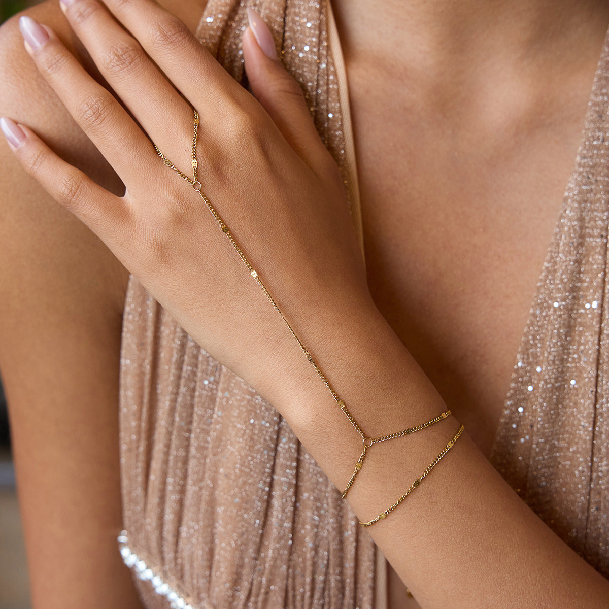 Golden Hand Chain by Mimi