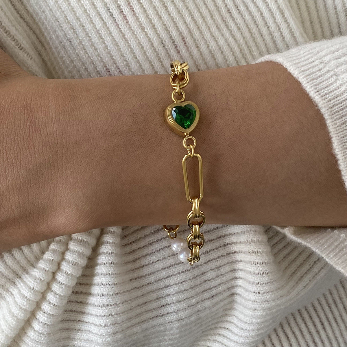 Maddison Pearl Chain Bracelet