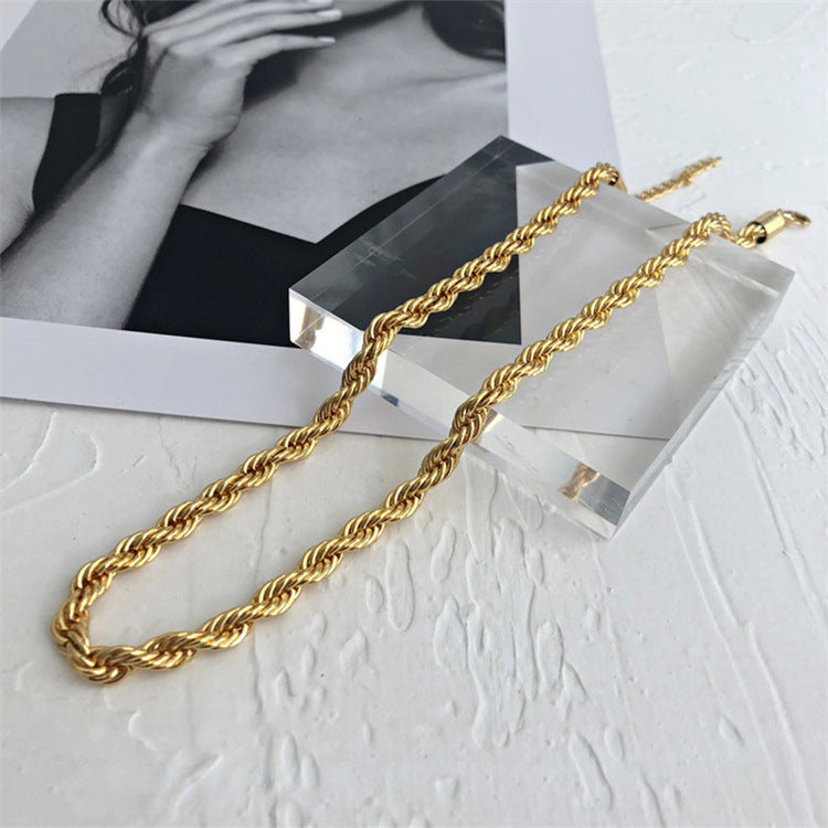 Bianca Tau Chain Gold Necklace