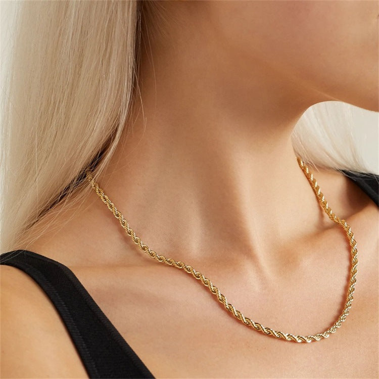 Bianca Tau Chain Gold Necklace