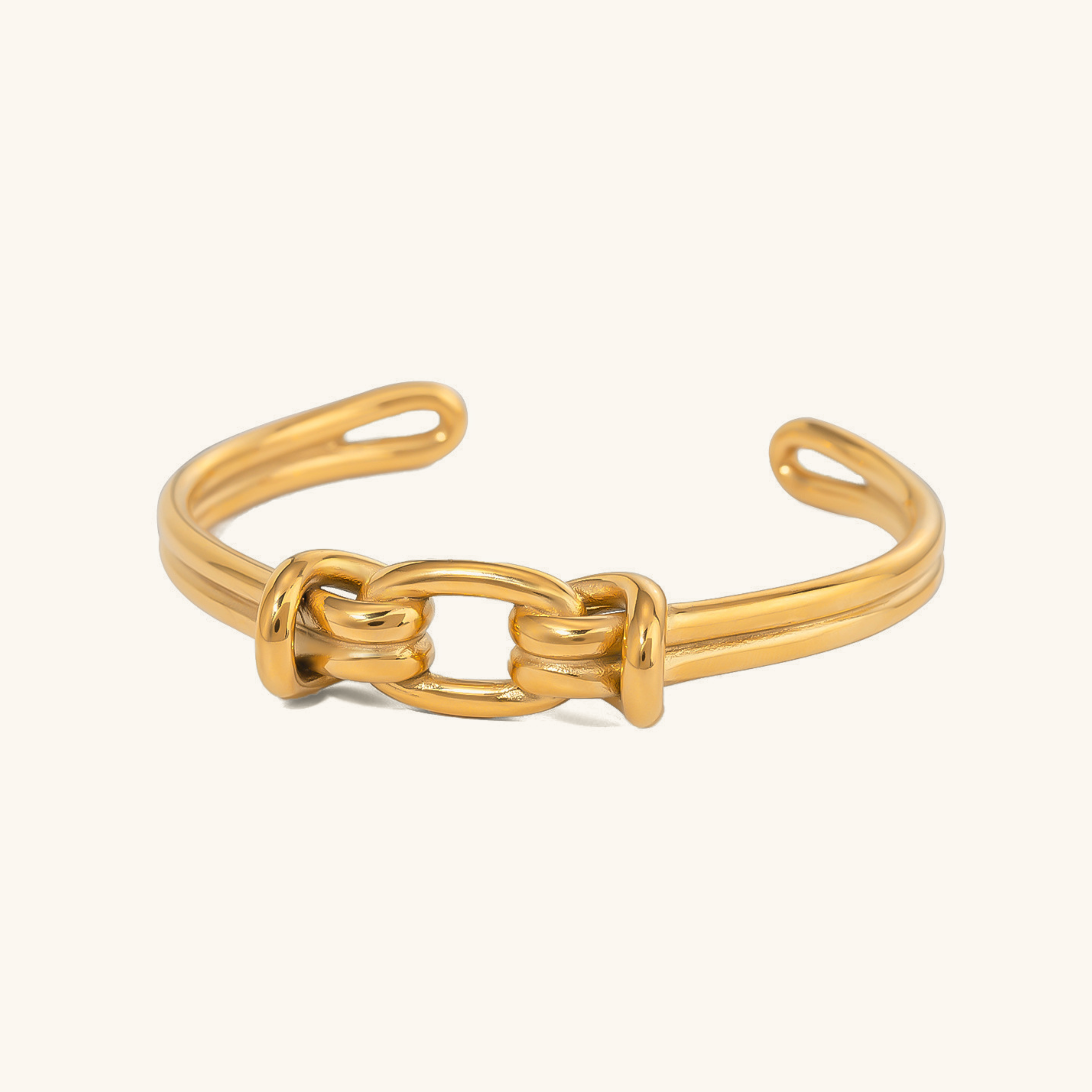 Gold Knot Bangle by Luce