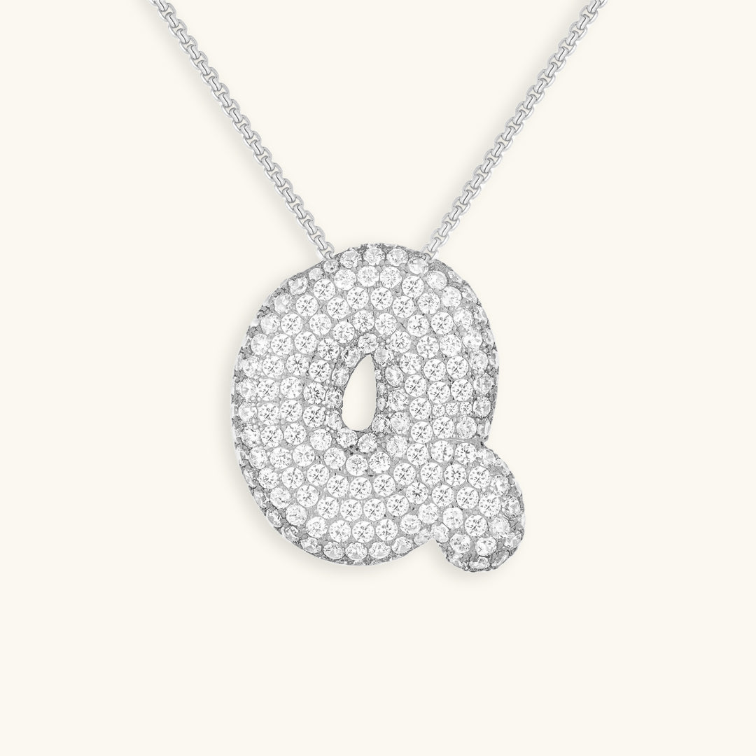 Boble Initial Diamond Necklace