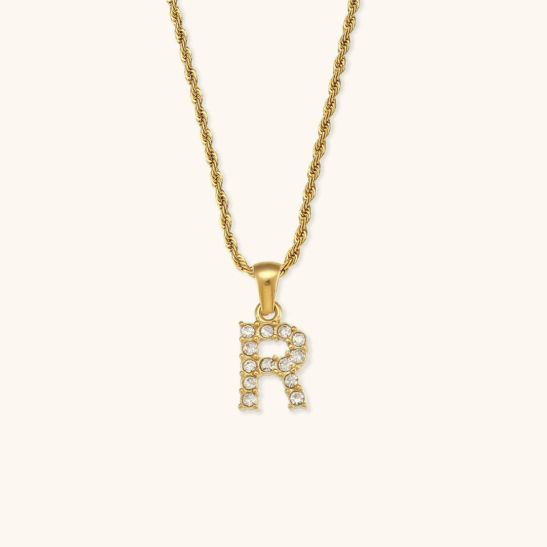 Maeve Bokstav Initial Diamant Smykke