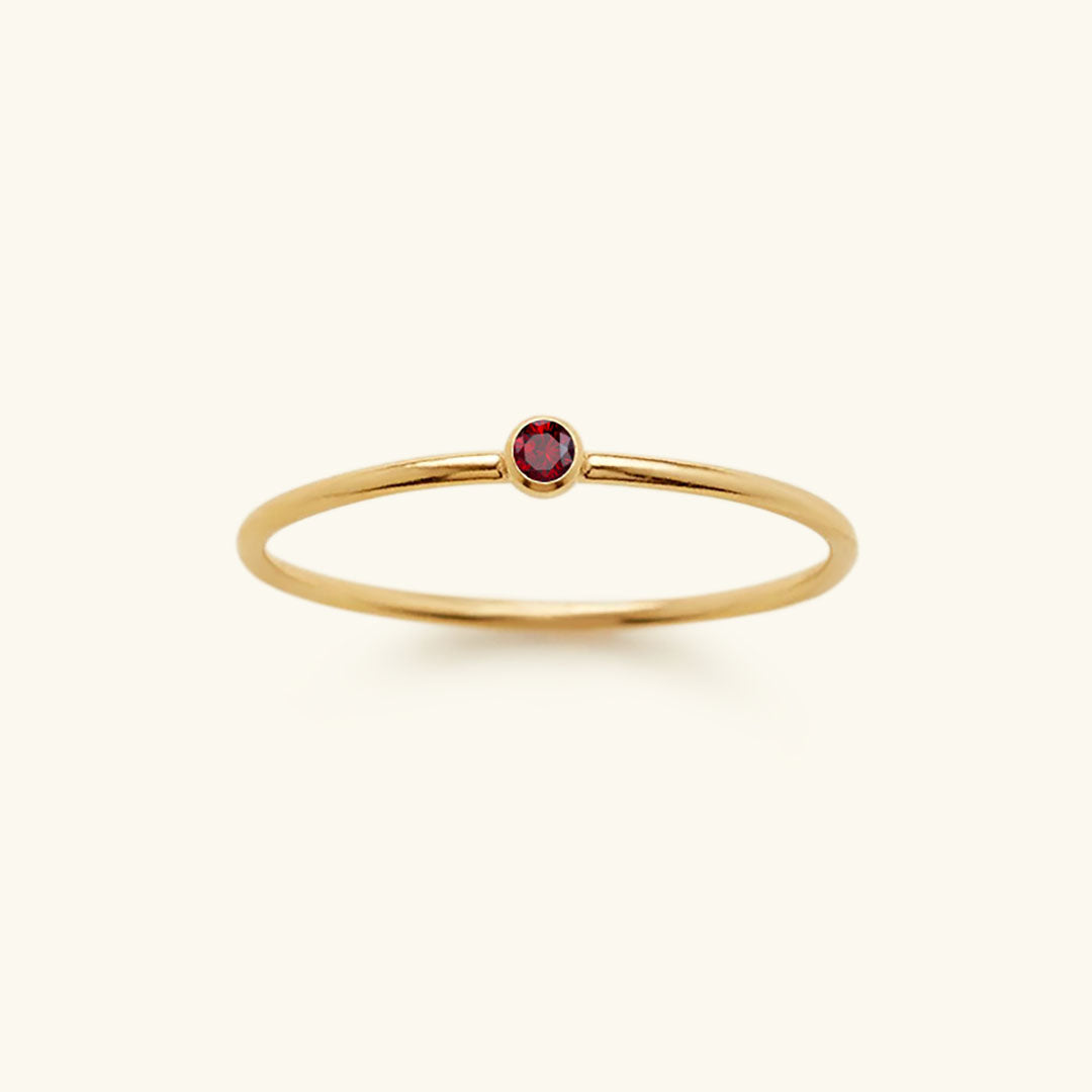 Amelia Ring med Naturlig Stein