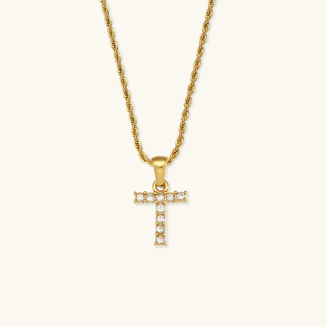 Maeve Bokstav Initial Diamant Smykke
