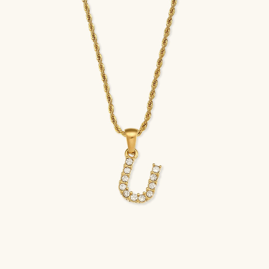 Maeve Bokstav Initial Diamant Smykke