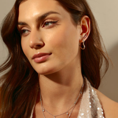 Hjerteformede Sølvøreringe