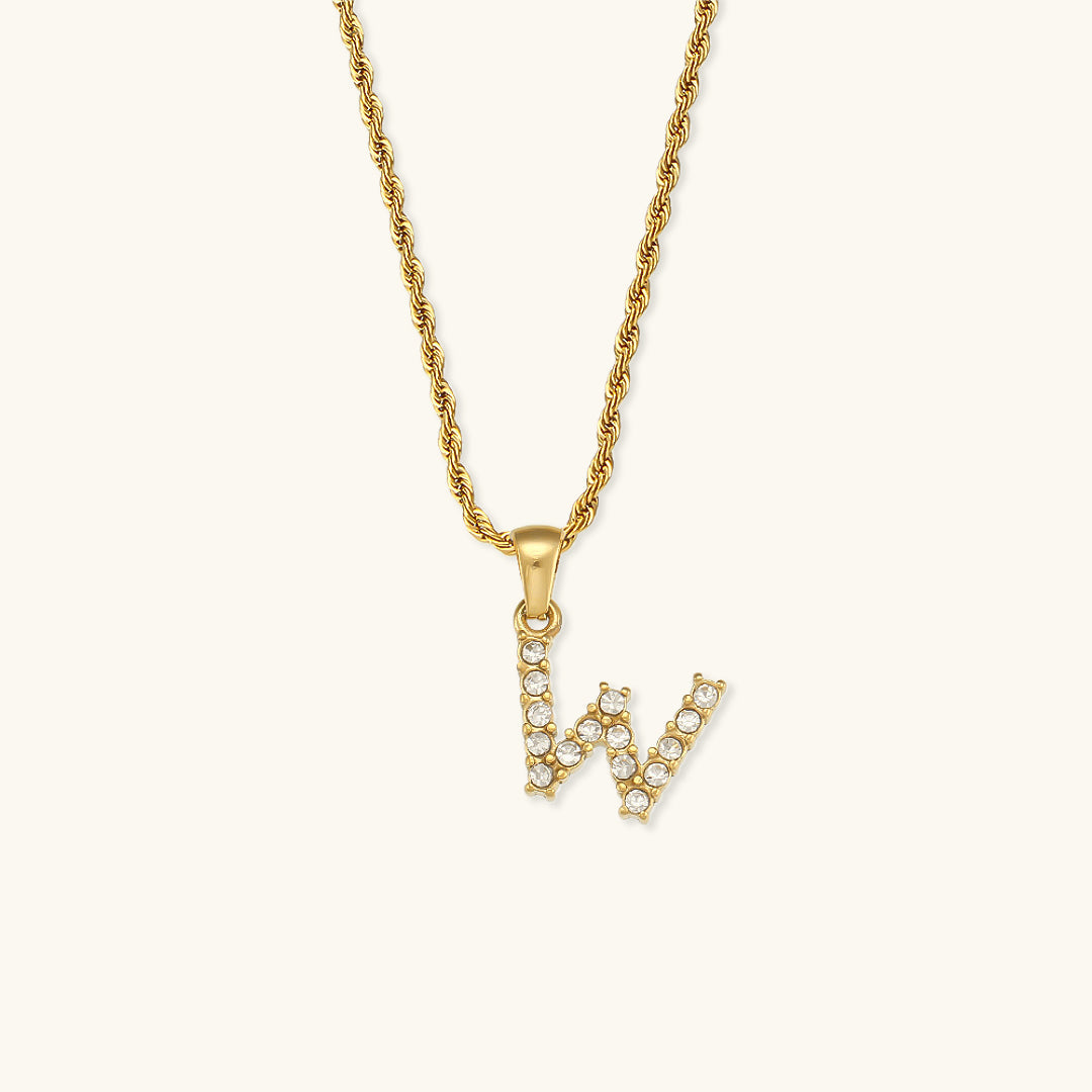 Maeve Bokstav Initial Diamant Smykke