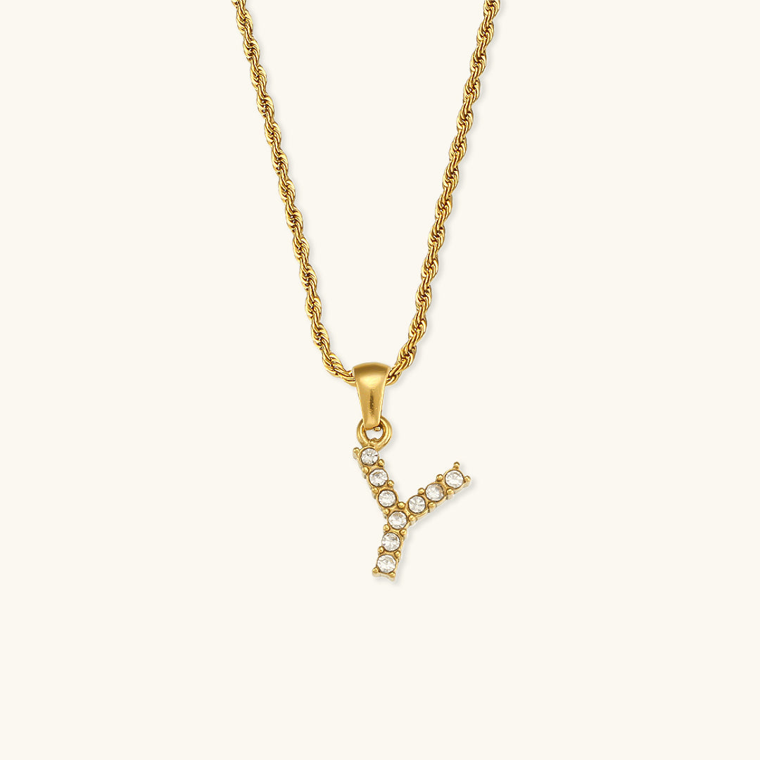 Maeve Bokstav Initial Diamant Smykke