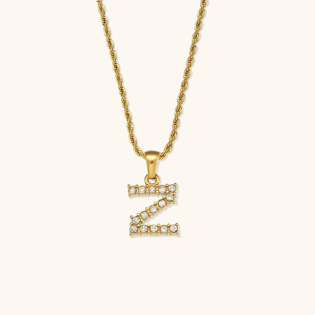 Maeve Bokstav Initial Diamant Smykke