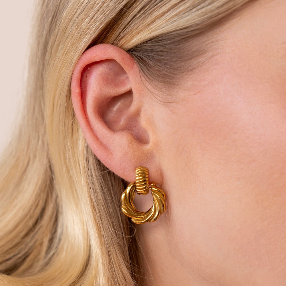 Leah 18K Twisted Earrings