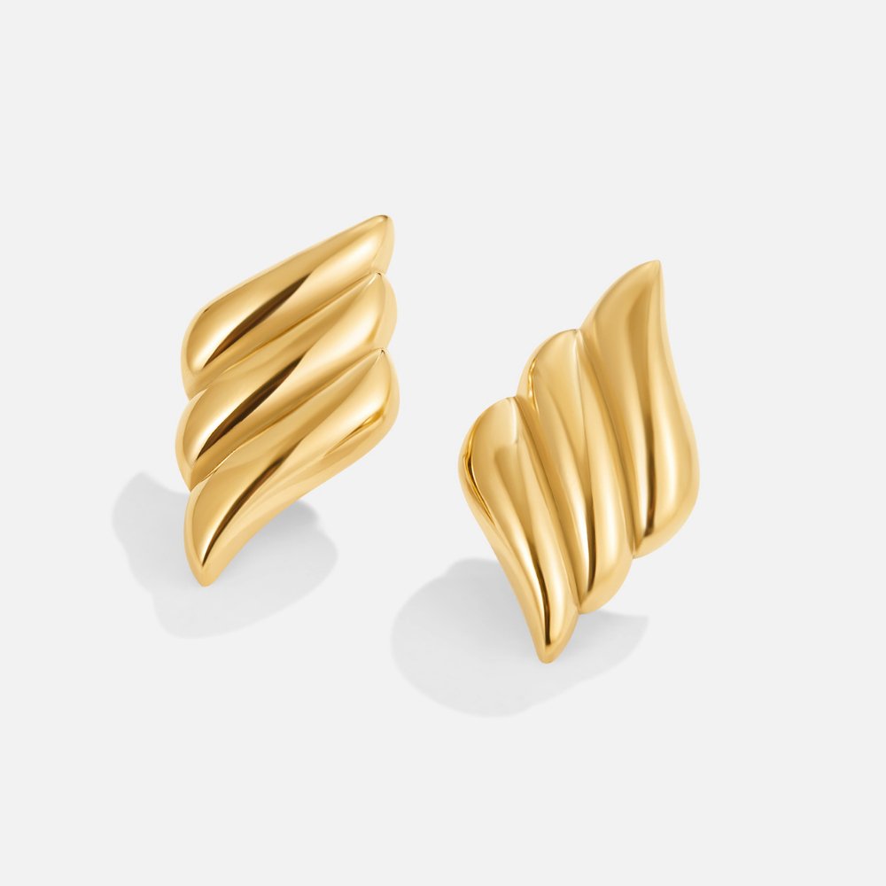 Rene Chunky Gold Hoop Earrings
